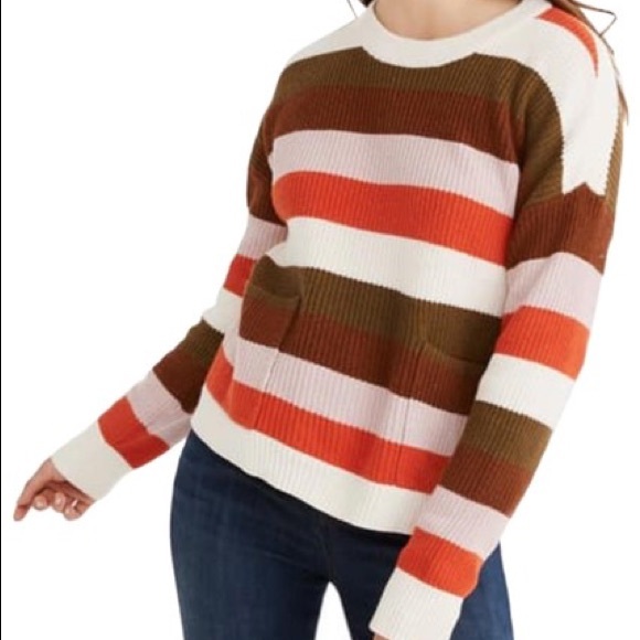 Madewell Sweaters - Madewell Striped Sweater with Pockets